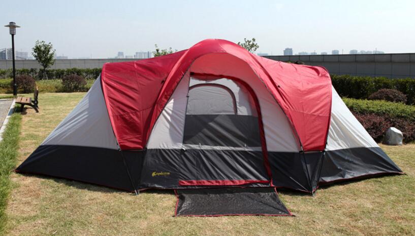 Cheap Goat Tents Large Tent 5 8 Person Two Bedrooms One Living Room Camping Family Tent 550x300x195cm Tents 